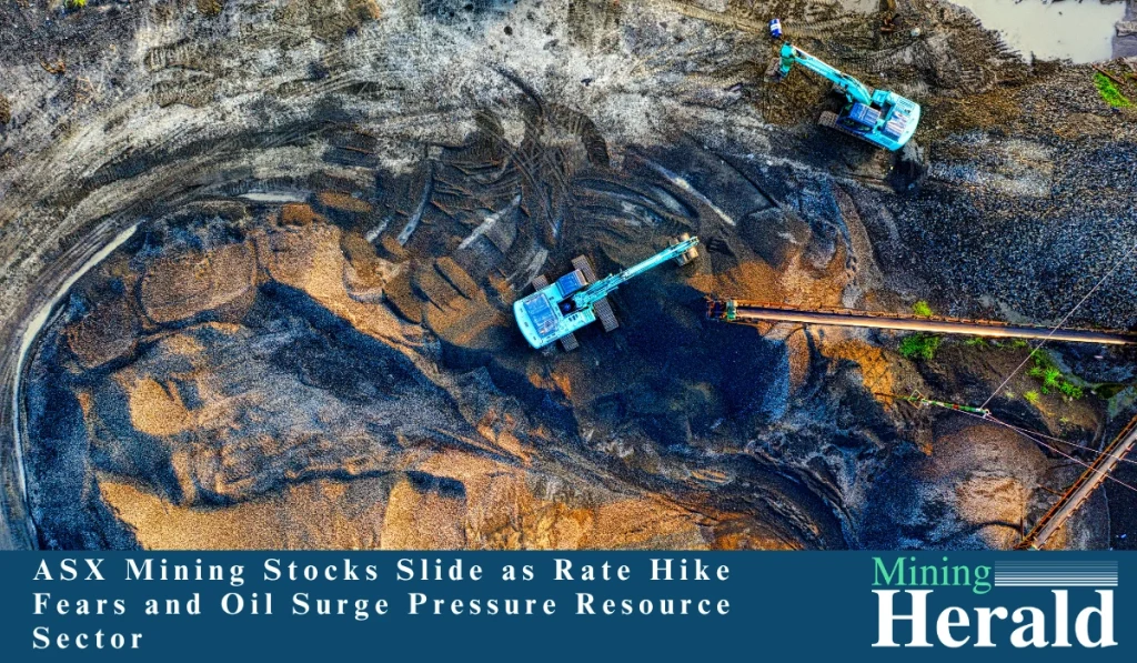 ASX Mining Stocks Slide as Rate Hike Fears and Oil Surge Pressure Resource Sector