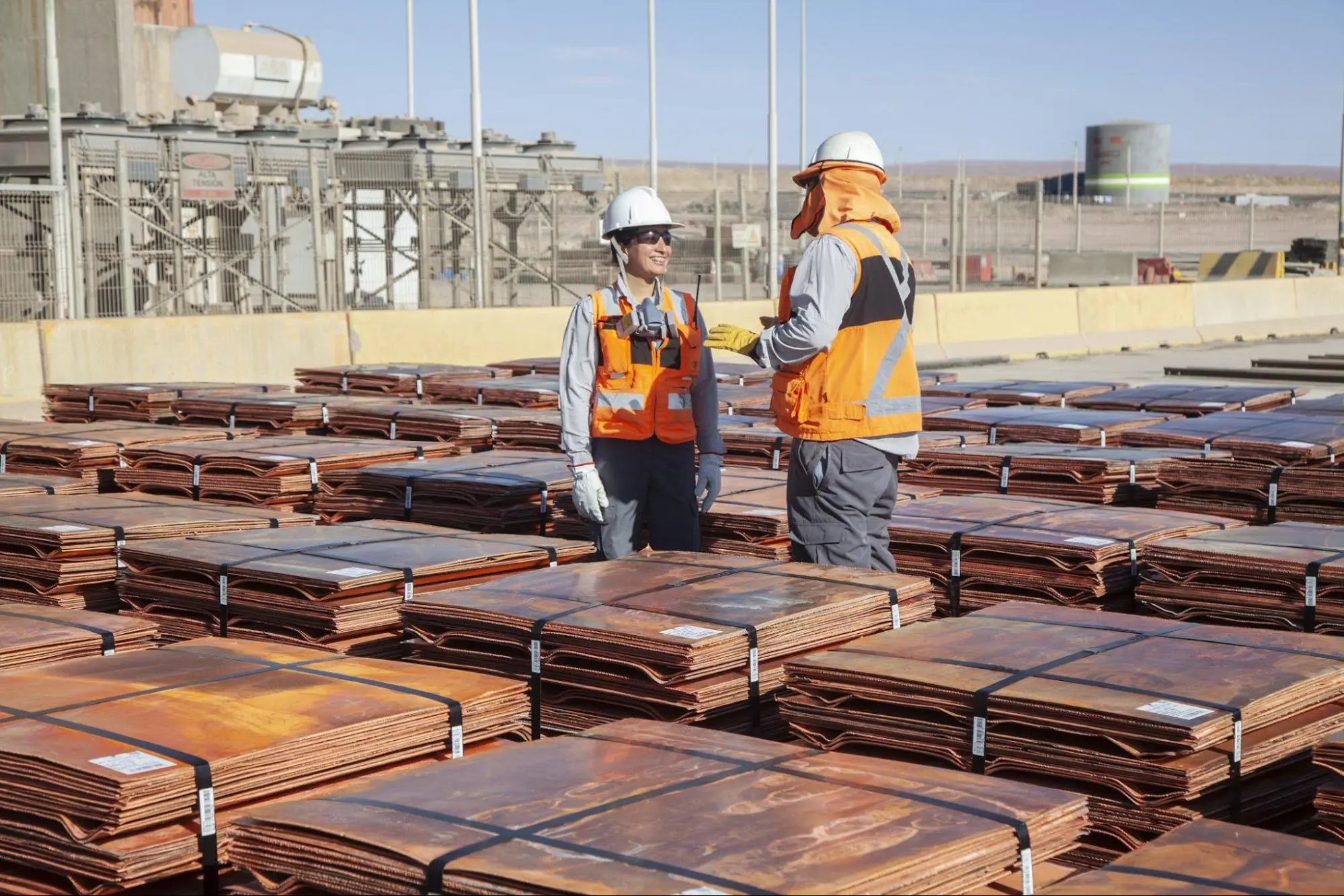 Copper cathode production at BHP’s Escondida operation in Chile.